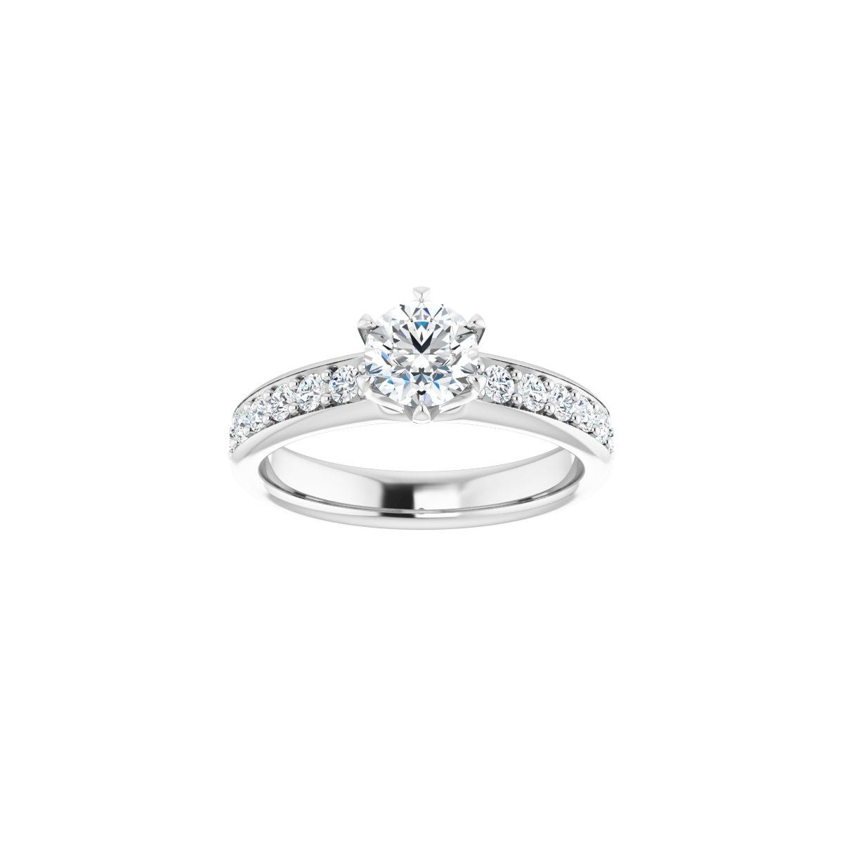Semi-Set 1 1/8 CTW Round Solstice Solitaire Engagement Ring (5.5 Mm) - gallery - Series 122011