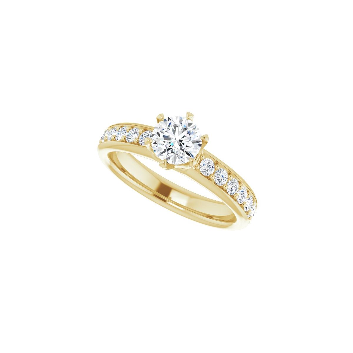 Semi-Set 1 1/8 CTW Round Solstice Solitaire Engagement Ring (5.5 Mm) - gallery - Series 122011