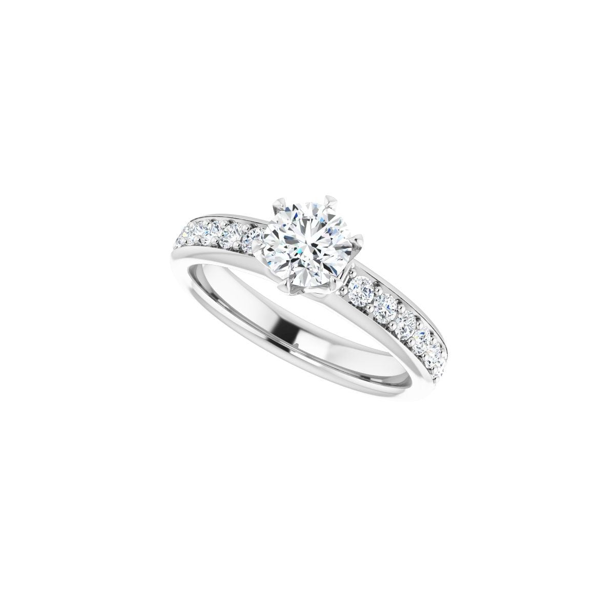 Semi-Set 1 1/8 CTW Round Solstice Solitaire Engagement Ring (5.5 Mm) - gallery - Series 122011