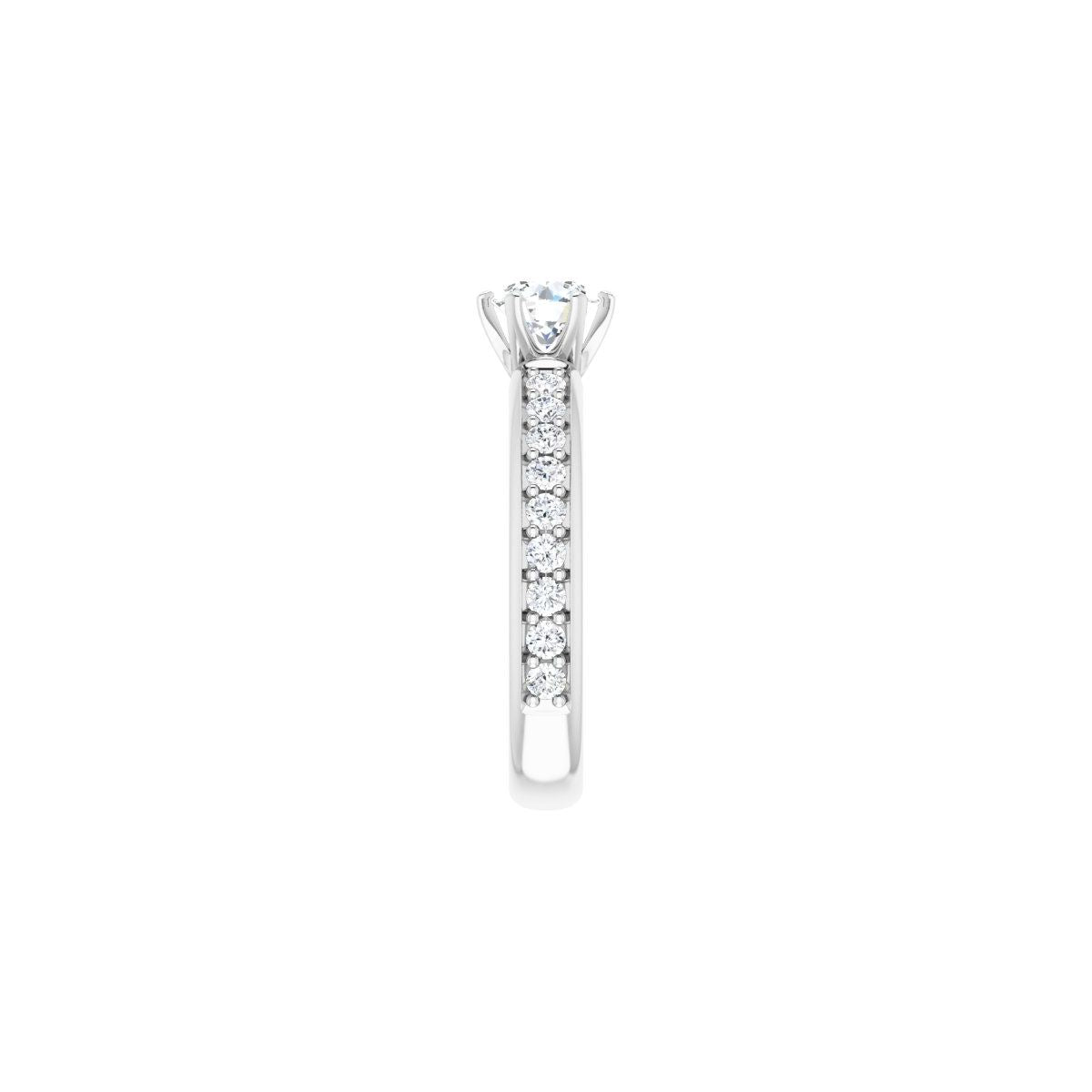 Semi-Set 1 1/8 CTW Round Solstice Solitaire Engagement Ring (5.5 Mm) - gallery - Series 122011