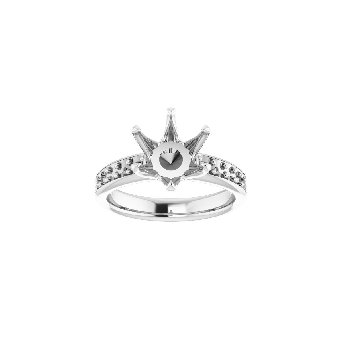 Round Solstice Solitaire Engagement Ring (9 Mm) Mounting - gallery - Series 122011