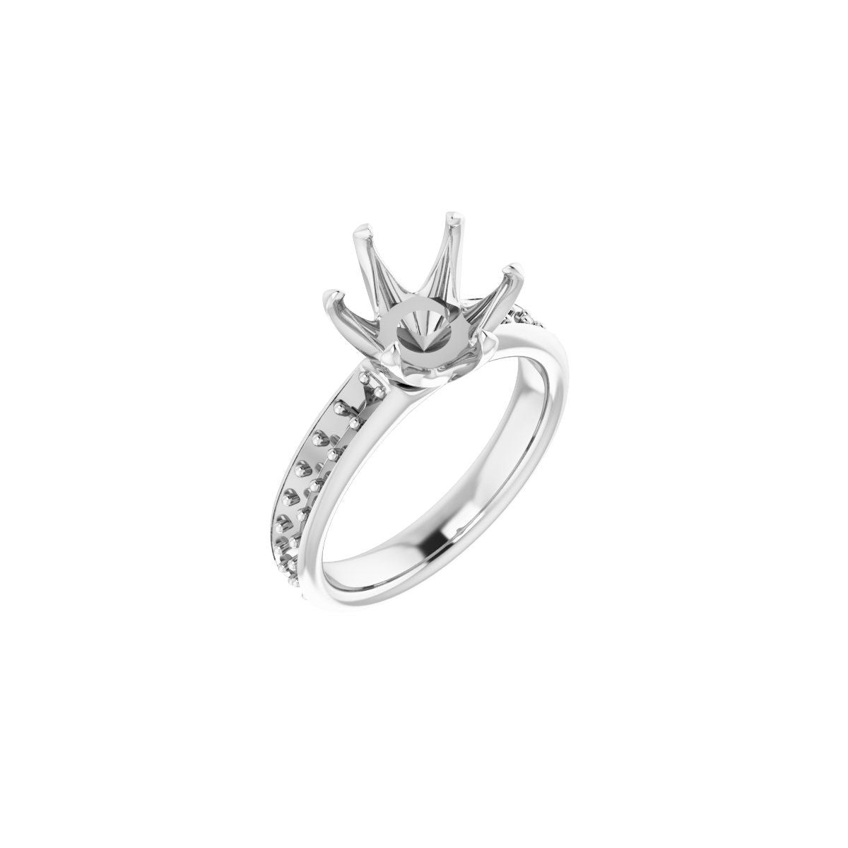 Round Solstice Solitaire Engagement Ring (9 Mm) Mounting - gallery - Series 122011
