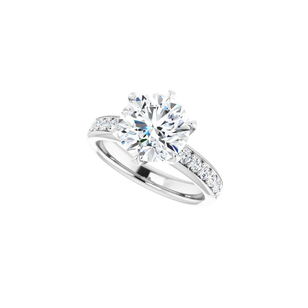 Round Solstice Solitaire Engagement Ring (9 Mm) Mounting - gallery - Series 122011