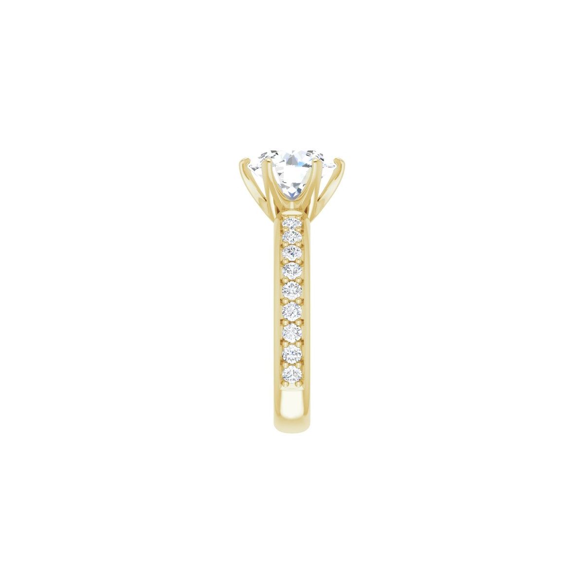 Round Solstice Solitaire Engagement Ring (9 Mm) Mounting - gallery - Series 122011