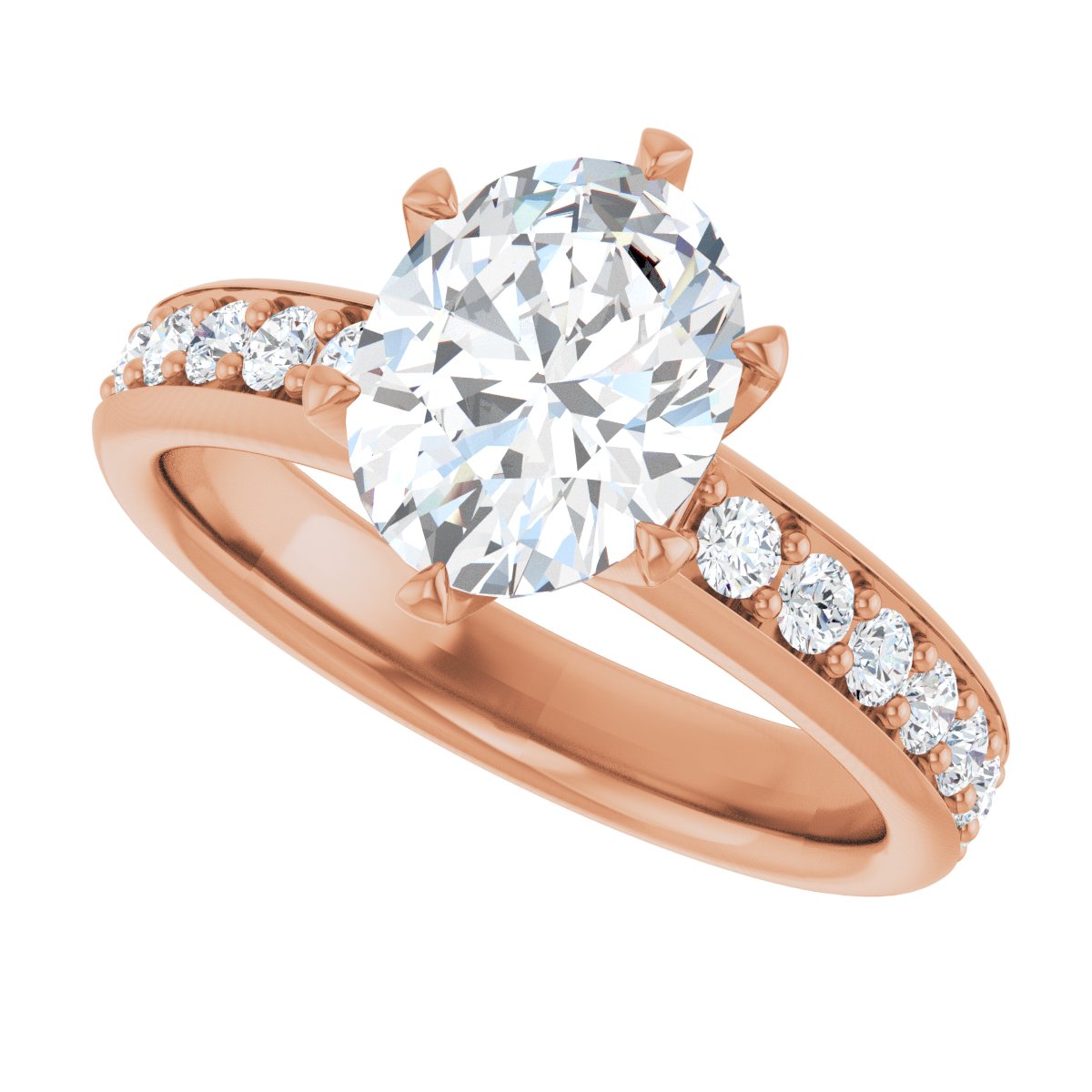 Oval Solstice Solitaire Engagement Ring (9 X 7 Mm) Mounting - gallery - Series 122011