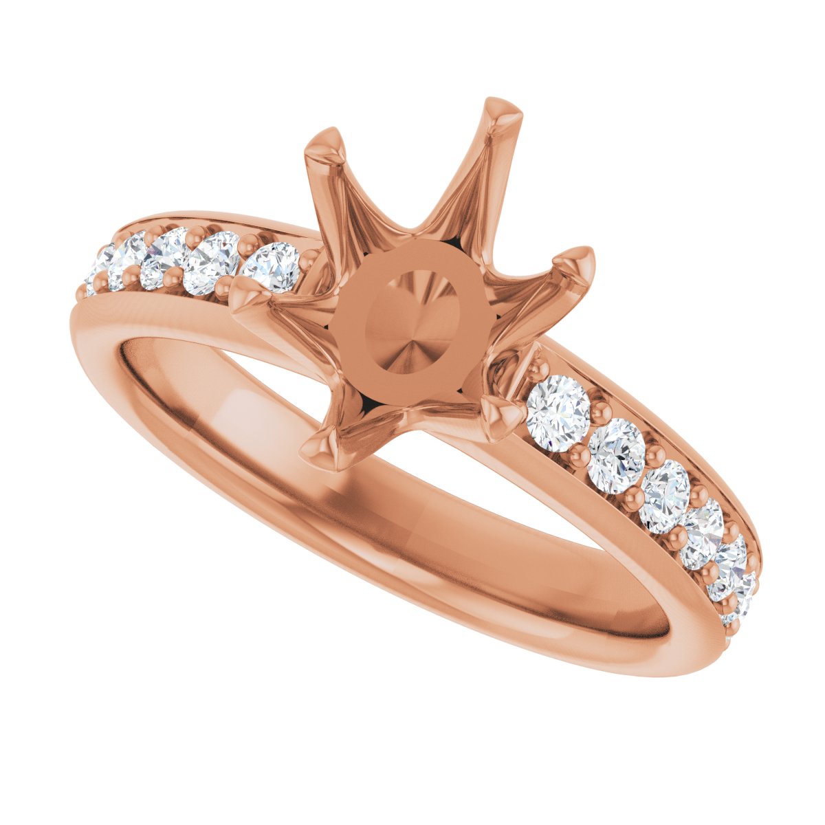 Semi-Set 1/2 CTW Oval Solstice Solitaire Engagement Ring (9 X 7 Mm) - gallery - Series 122011