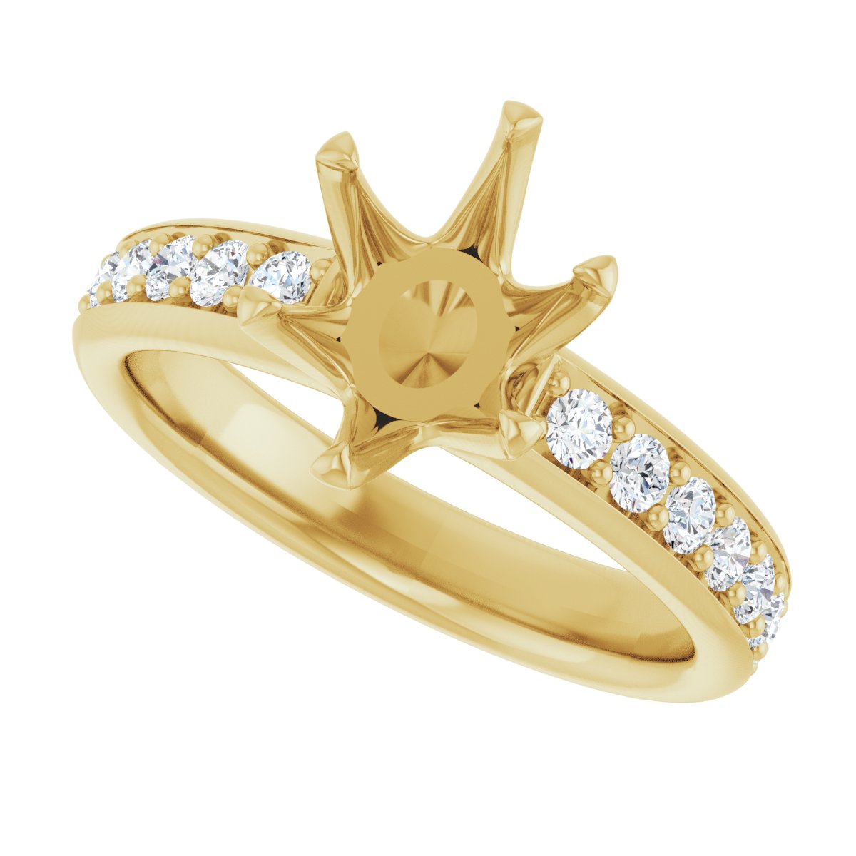 Semi-Set 1/2 CTW Oval Solstice Solitaire Engagement Ring (9 X 7 Mm) - gallery - Series 122011