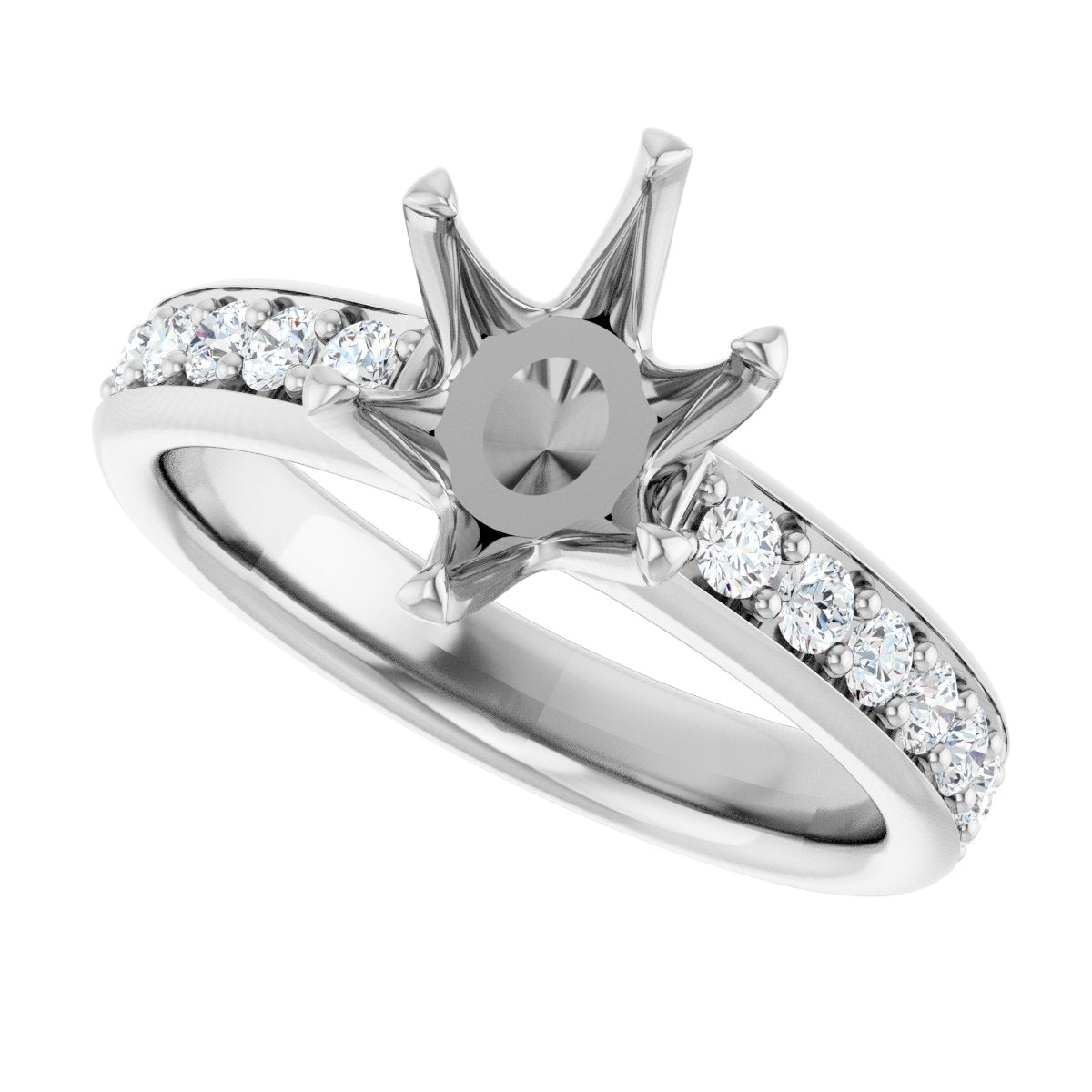 Semi-Set 1/2 CTW Oval Solstice Solitaire Engagement Ring (9 X 7 Mm) - gallery - Series 122011