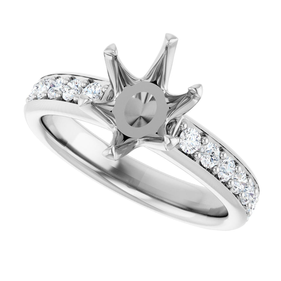 Semi-Set 1/2 CTW Oval Solstice Solitaire Engagement Ring (9 X 7 Mm) - gallery - Series 122011