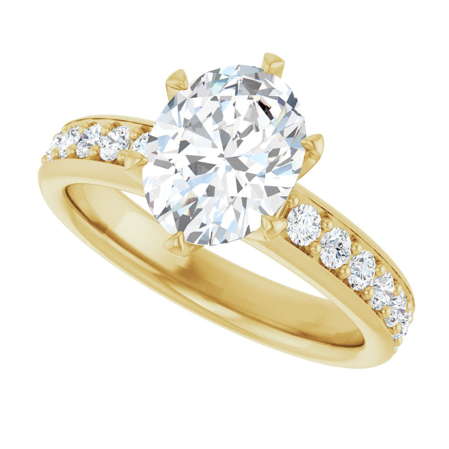 Oval Solstice Solitaire Engagement Ring (9 X 7 Mm) Mounting - gallery - Series 122011