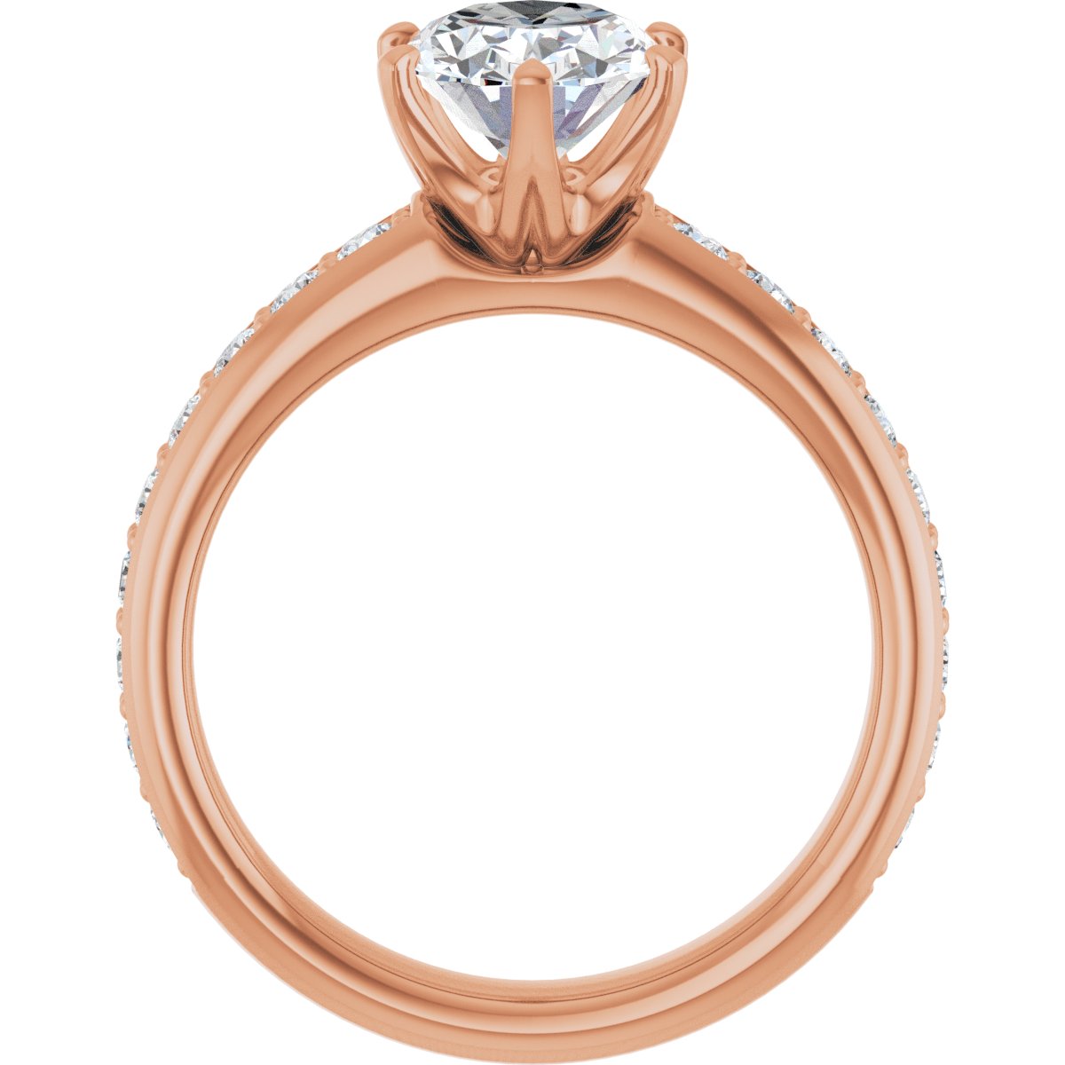 Oval Solstice Solitaire Engagement Ring (9 X 7 Mm) Mounting - gallery - Series 122011