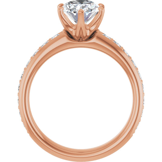 Oval Solstice Solitaire Engagement Ring (9 X 7 Mm) Mounting - gallery - Series 122011