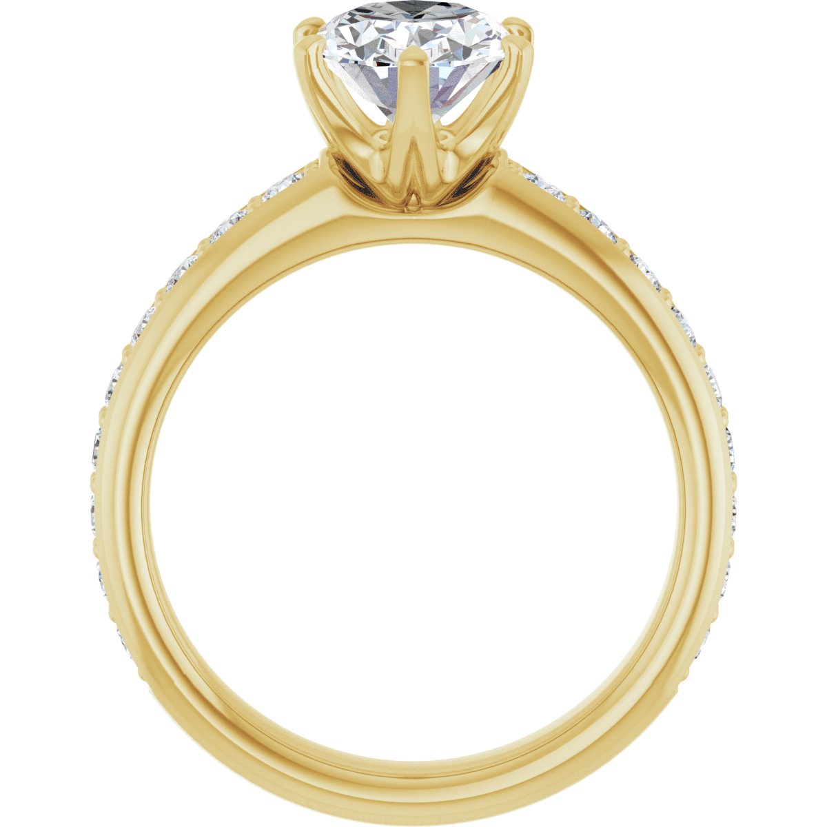 Oval Solstice Solitaire Engagement Ring (9 X 7 Mm) Mounting - gallery - Series 122011