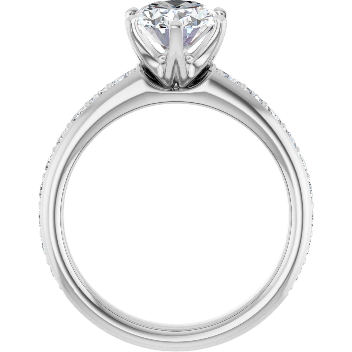 Oval Solstice Solitaire Engagement Ring (9 X 7 Mm) Mounting - gallery - Series 122011