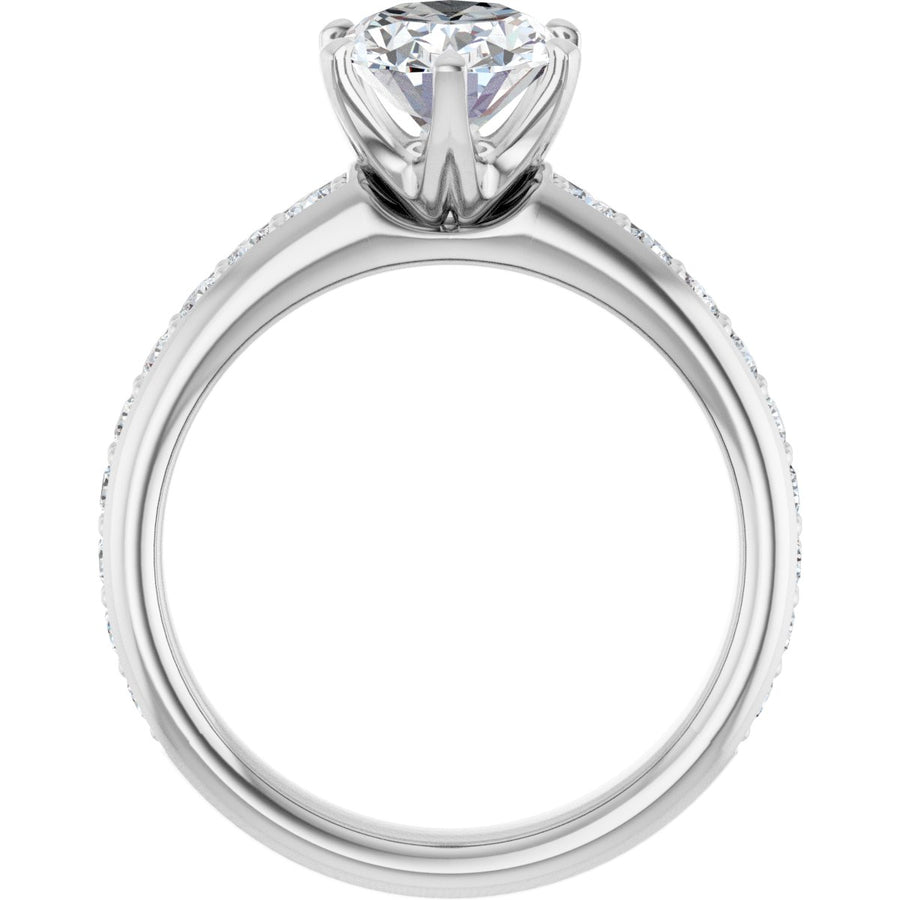 Oval Solstice Solitaire Engagement Ring (9 X 7 Mm) Mounting - gallery - Series 122011