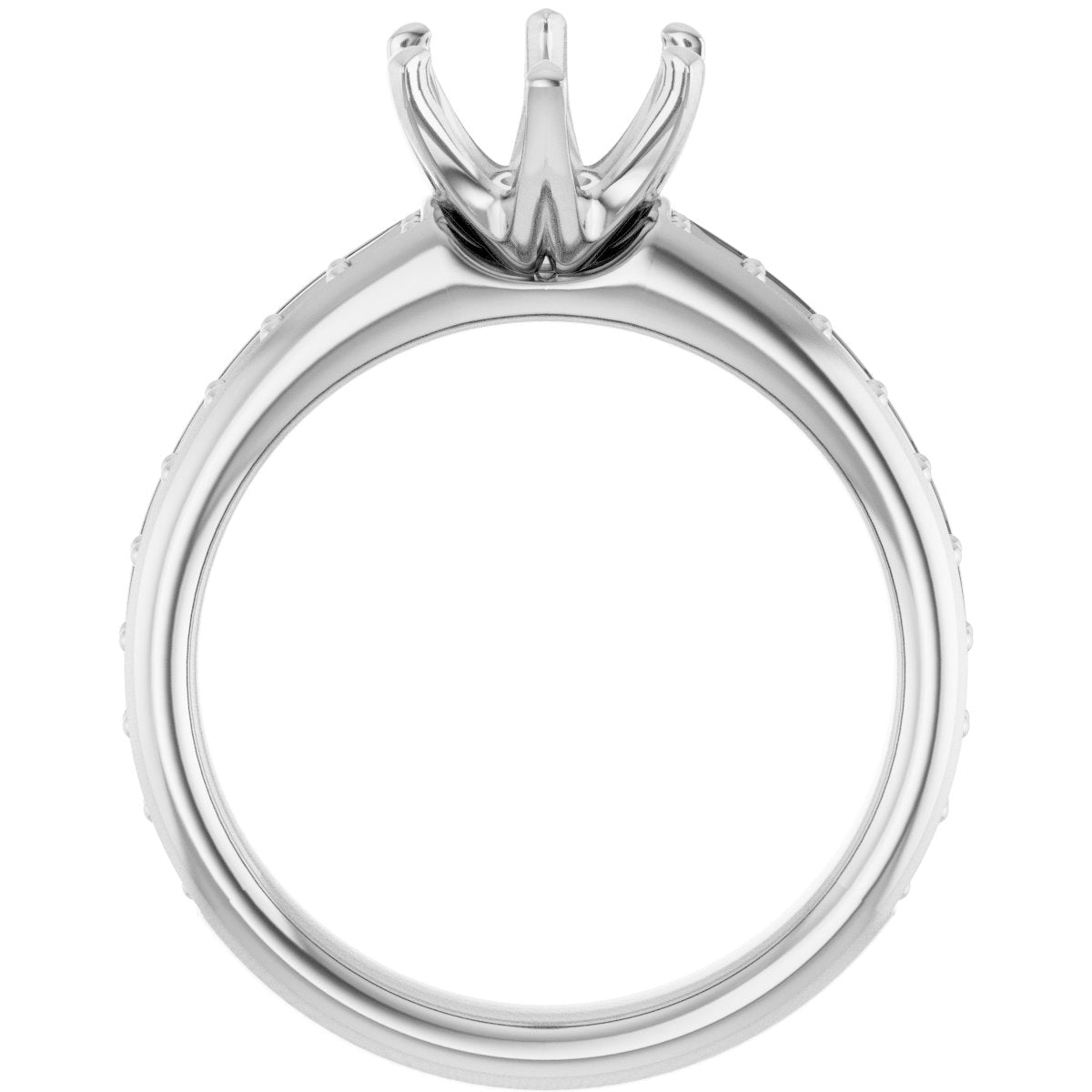 Oval Solstice Solitaire Engagement Ring (9 X 7 Mm) Mounting - gallery - Series 122011