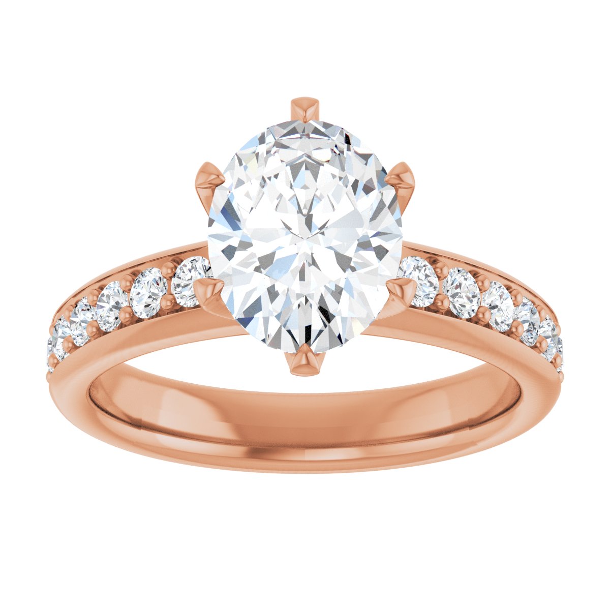 Oval Solstice Solitaire Engagement Ring (9 X 7 Mm) Mounting - gallery - Series 122011
