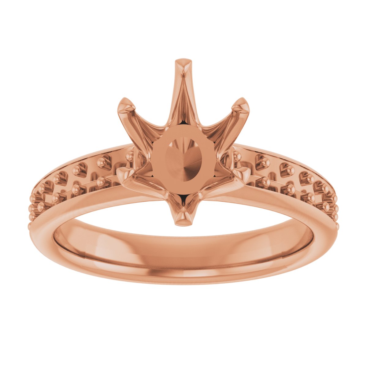 Oval Solstice Solitaire Engagement Ring (9 X 7 Mm) Mounting - gallery - Series 122011