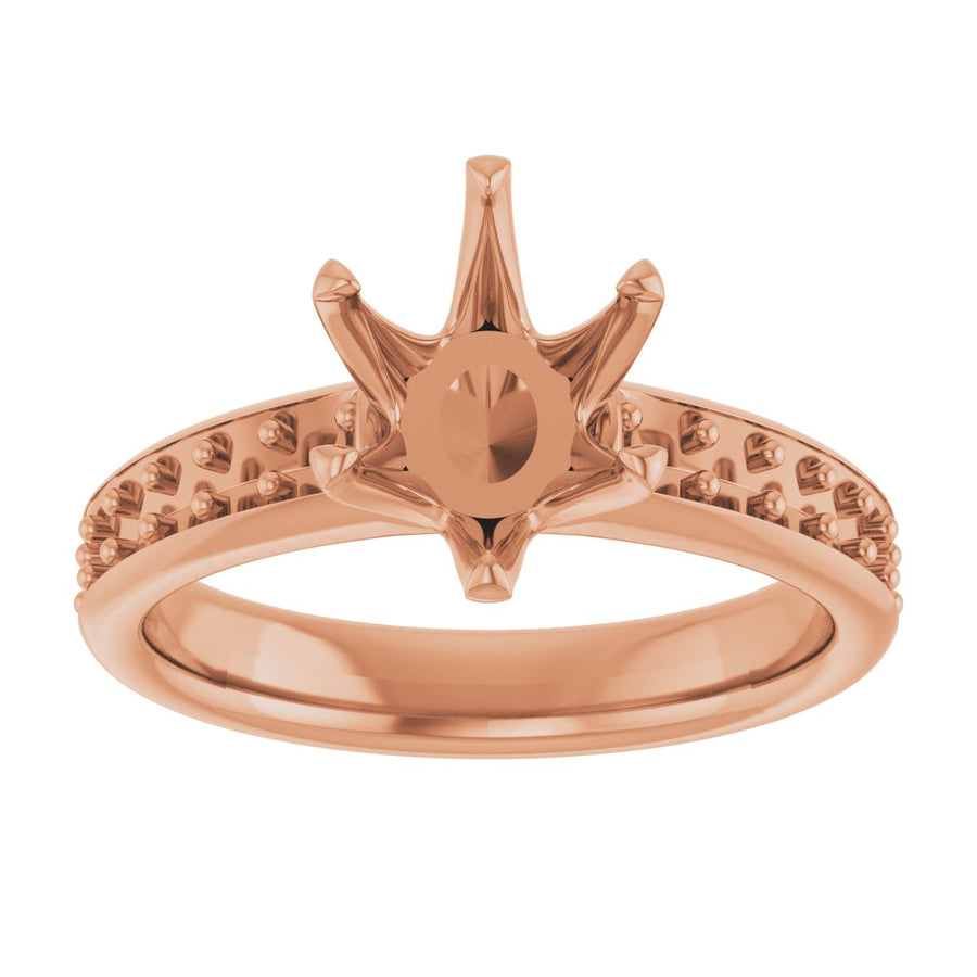 Oval Solstice Solitaire Engagement Ring (9 X 7 Mm) Mounting - gallery - Series 122011