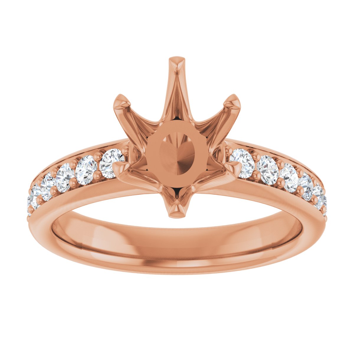 Semi-Set 1/2 CTW Oval Solstice Solitaire Engagement Ring (9 X 7 Mm) - gallery - Series 122011
