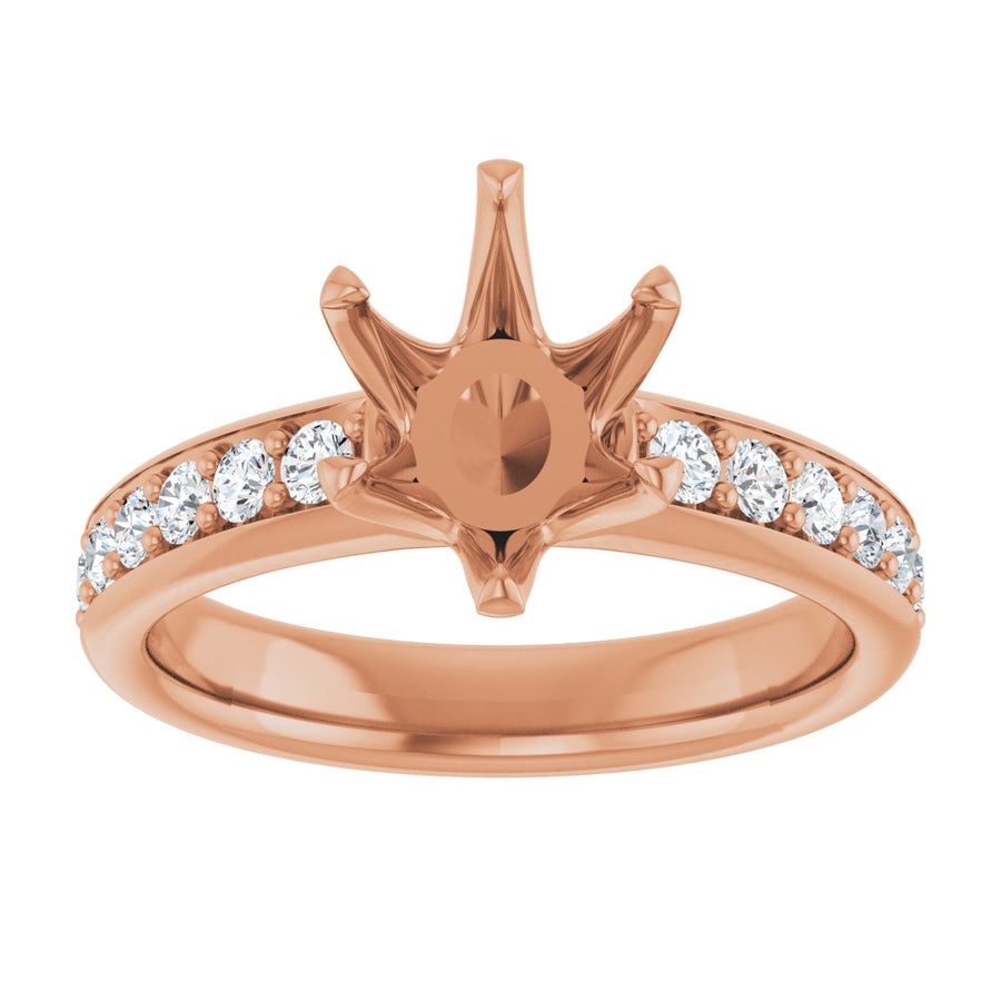 Semi-Set 1/2 CTW Oval Solstice Solitaire Engagement Ring (9 X 7 Mm) - gallery - Series 122011