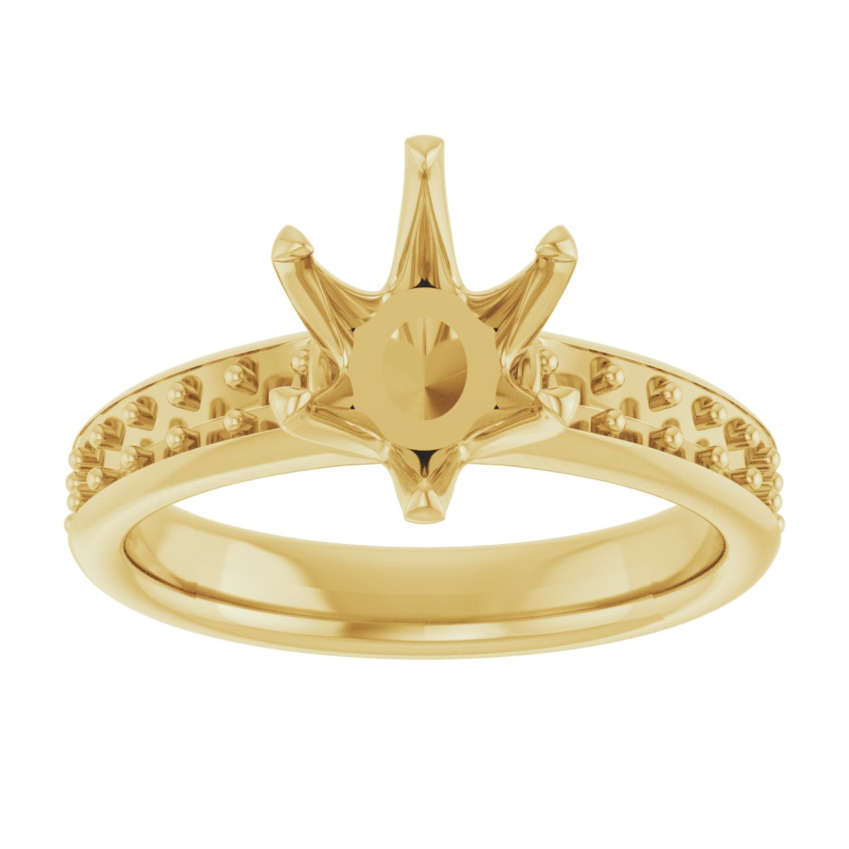 Oval Solstice Solitaire Engagement Ring (9 X 7 Mm) Mounting - gallery - Series 122011