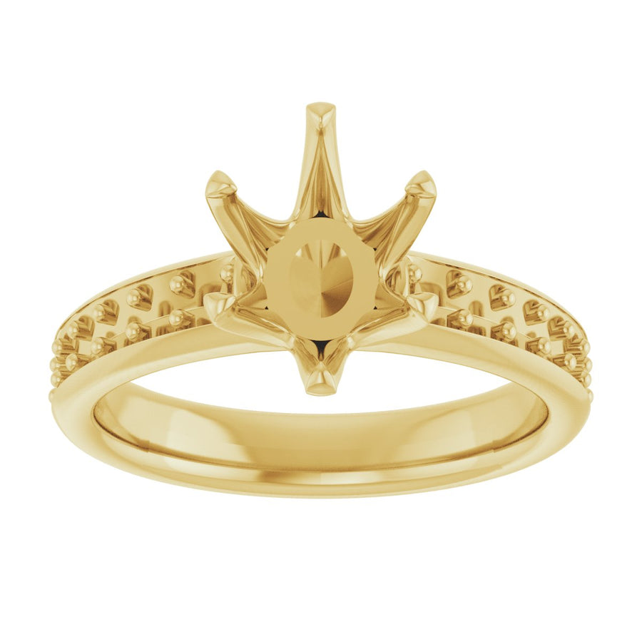 Oval Solstice Solitaire Engagement Ring (9 X 7 Mm) Mounting - gallery - Series 122011