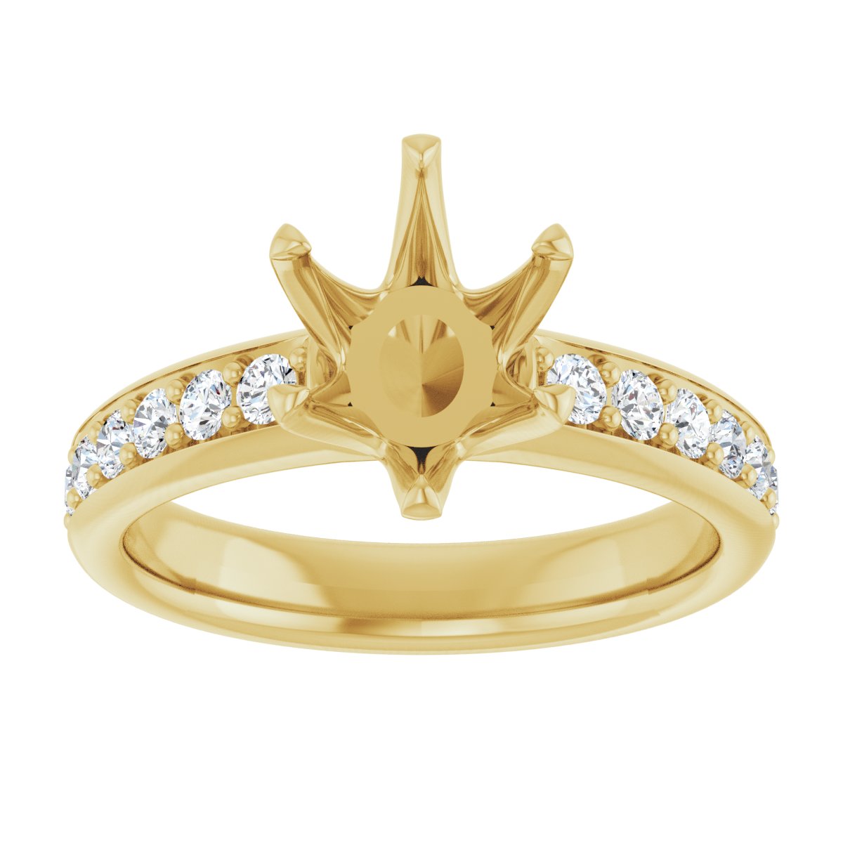 Semi-Set 1/2 CTW Oval Solstice Solitaire Engagement Ring (9 X 7 Mm) - gallery - Series 122011