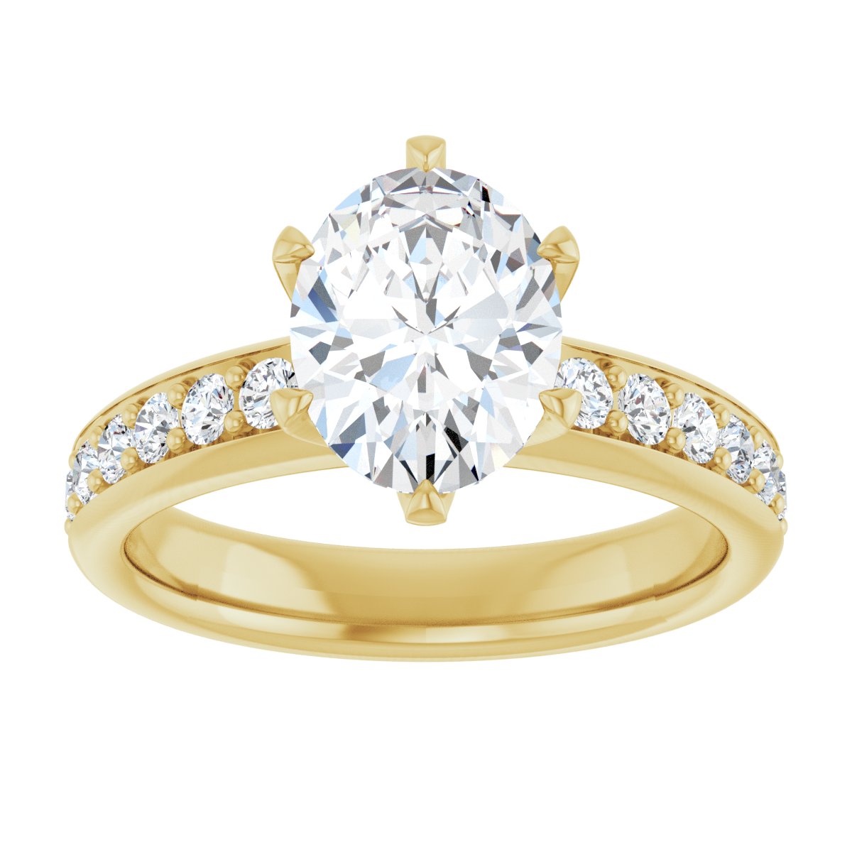 Oval Solstice Solitaire Engagement Ring (9 X 7 Mm) Mounting - gallery - Series 122011