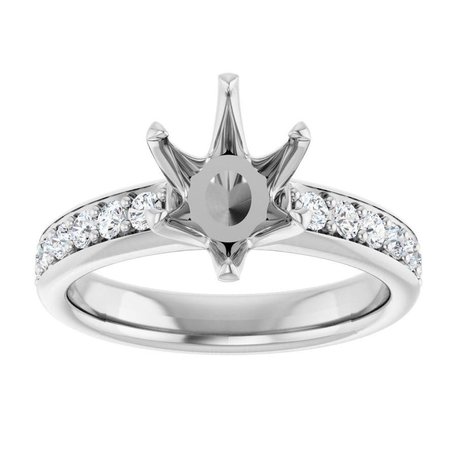 Semi-Set 1/2 CTW Oval Solstice Solitaire Engagement Ring (9 X 7 Mm) - gallery - Series 122011