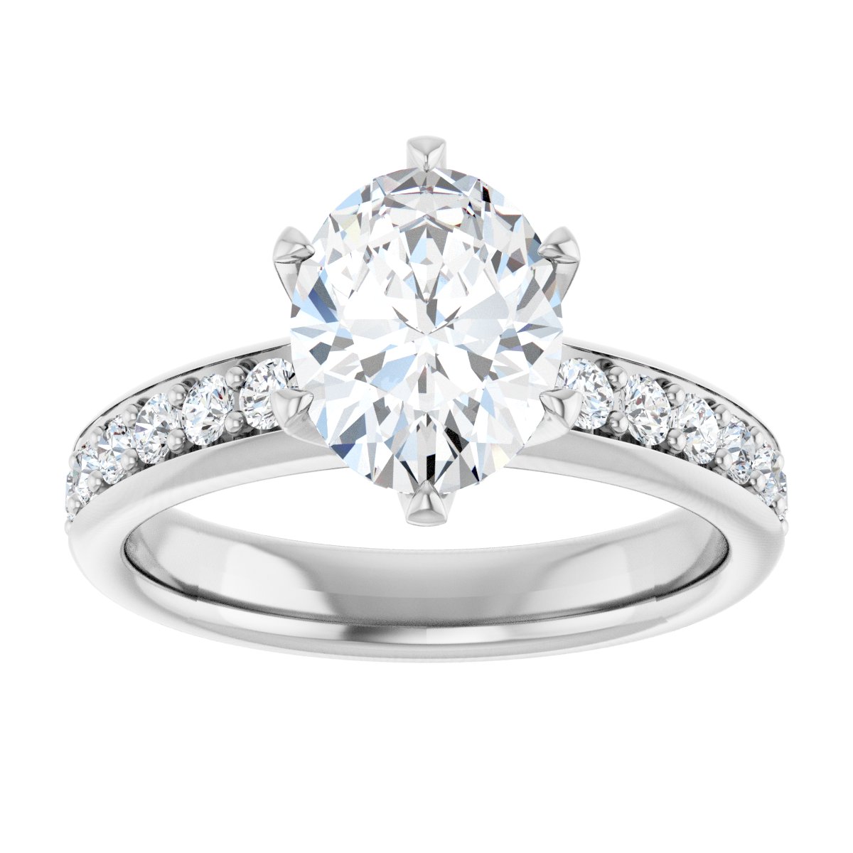 Oval Solstice Solitaire Engagement Ring (9 X 7 Mm) Mounting - gallery - Series 122011