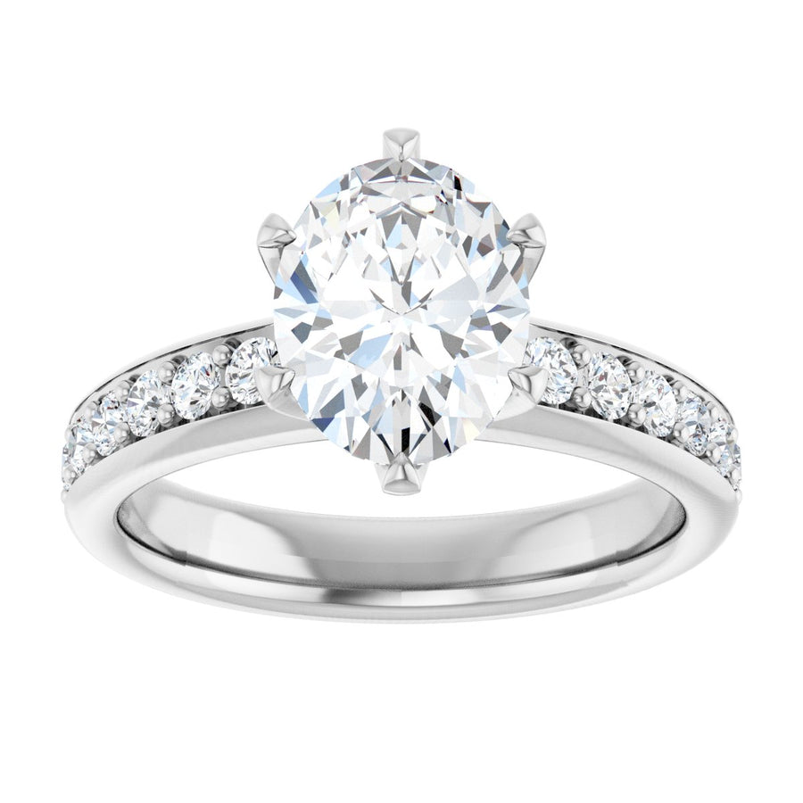 Oval Solstice Solitaire Engagement Ring (9 X 7 Mm) Mounting - gallery - Series 122011