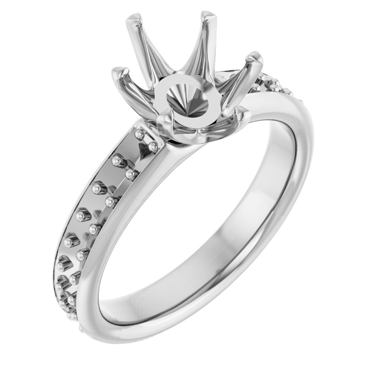 Oval Solstice Solitaire Engagement Ring (9 X 7 Mm) Mounting - gallery - Series 122011