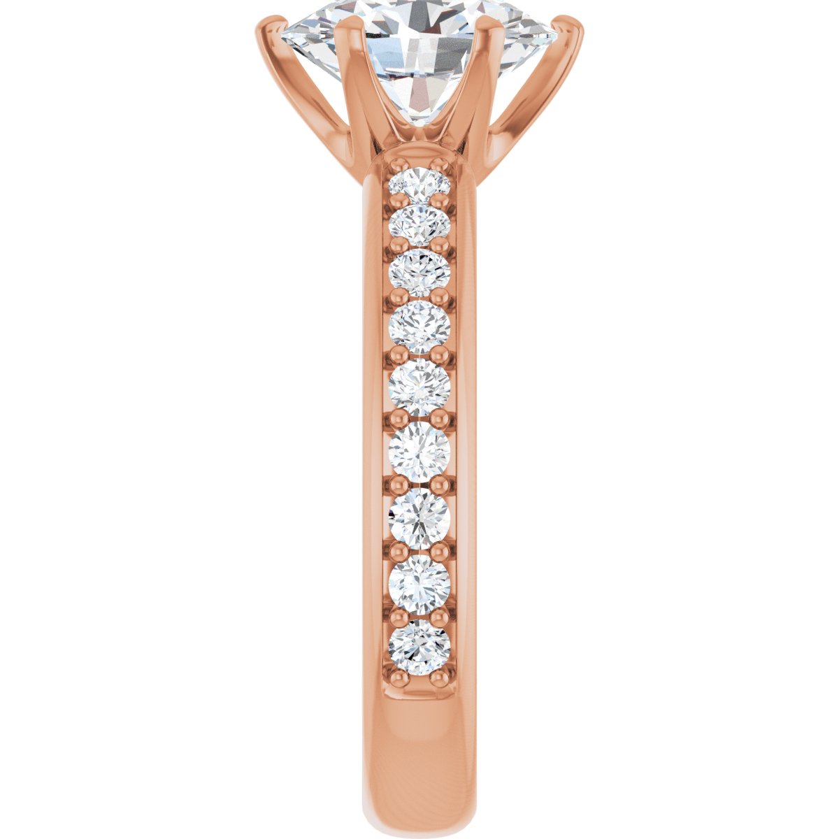Oval Solstice Solitaire Engagement Ring (9 X 7 Mm) Mounting - gallery - Series 122011