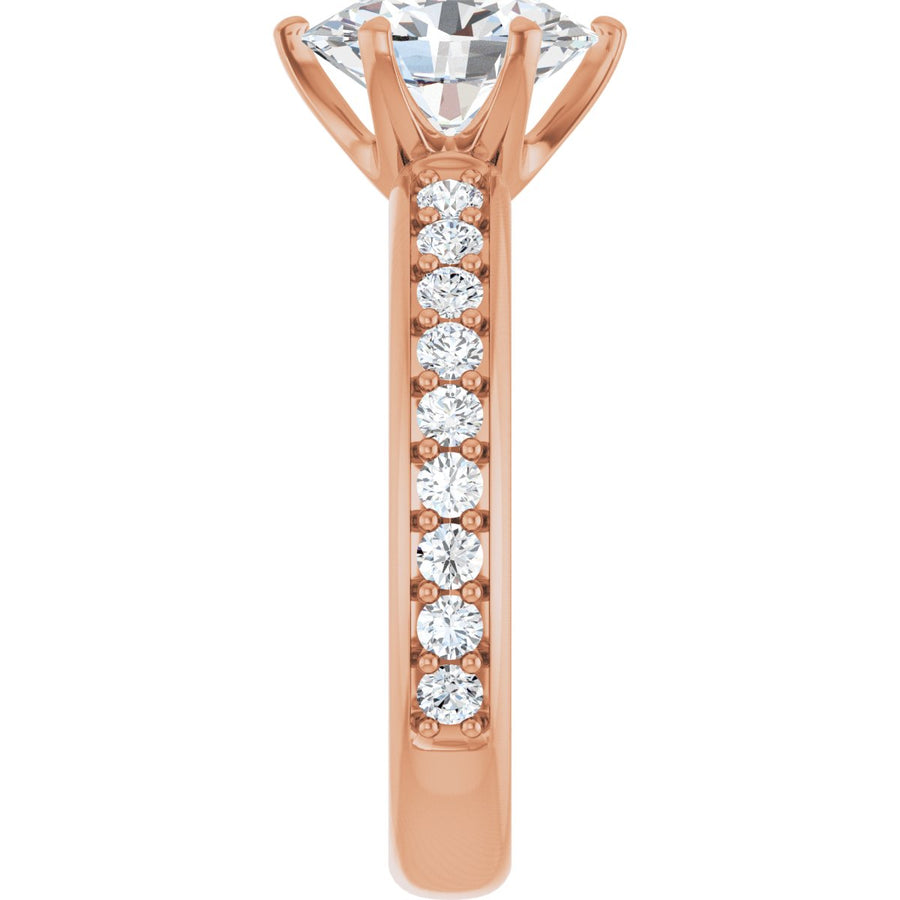 Oval Solstice Solitaire Engagement Ring (9 X 7 Mm) Mounting - gallery - Series 122011