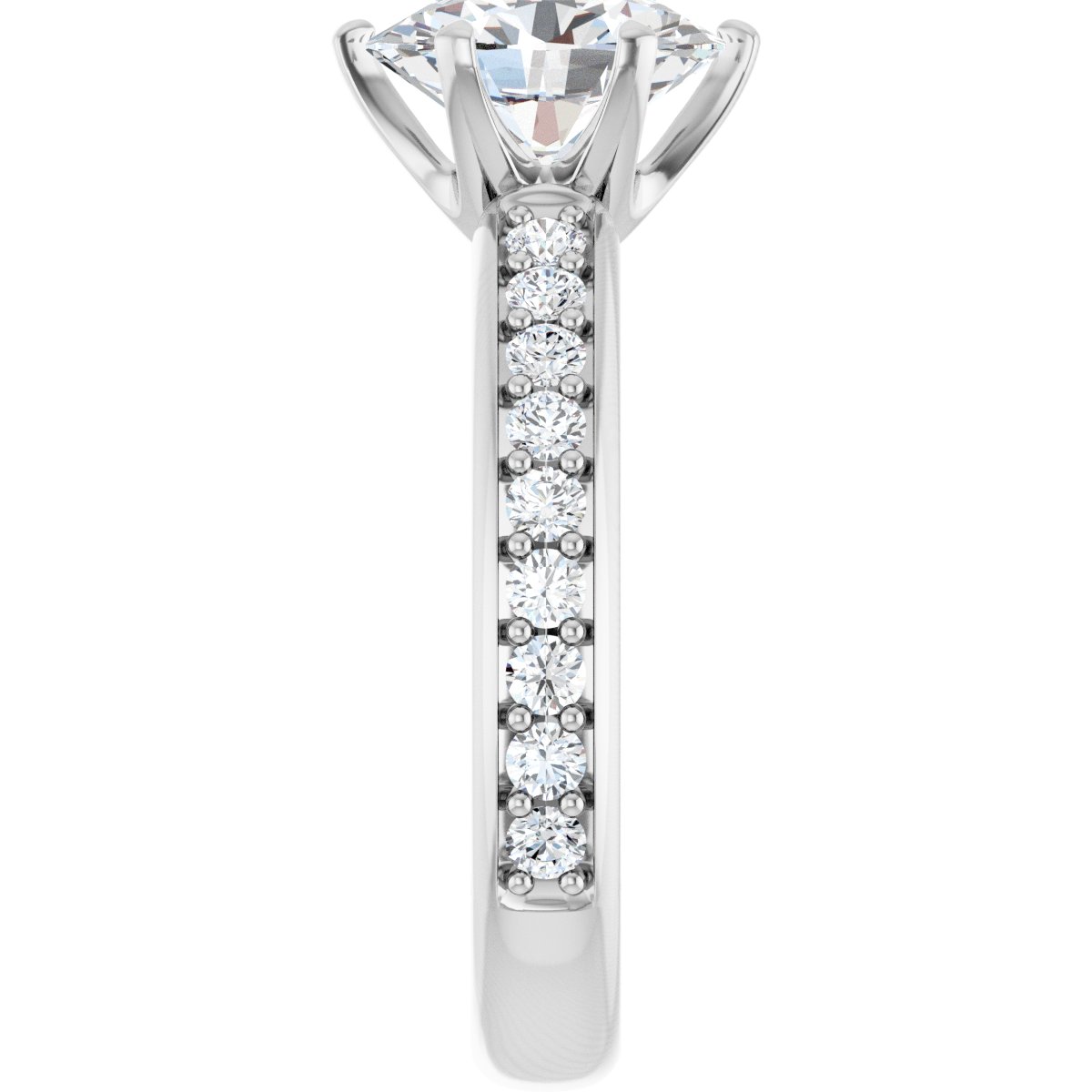Oval Solstice Solitaire Engagement Ring (9 X 7 Mm) Mounting - gallery - Series 122011