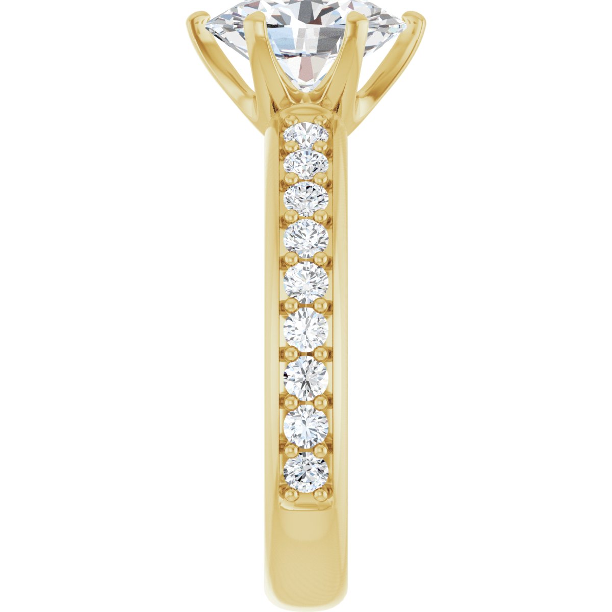 Oval Solstice Solitaire Engagement Ring (9 X 7 Mm) Mounting - gallery - Series 122011