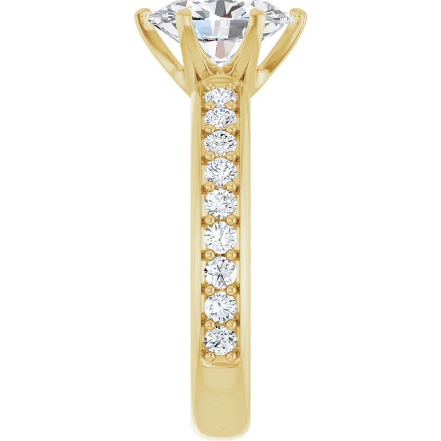 Oval Solstice Solitaire Engagement Ring (9 X 7 Mm) Mounting - gallery - Series 122011