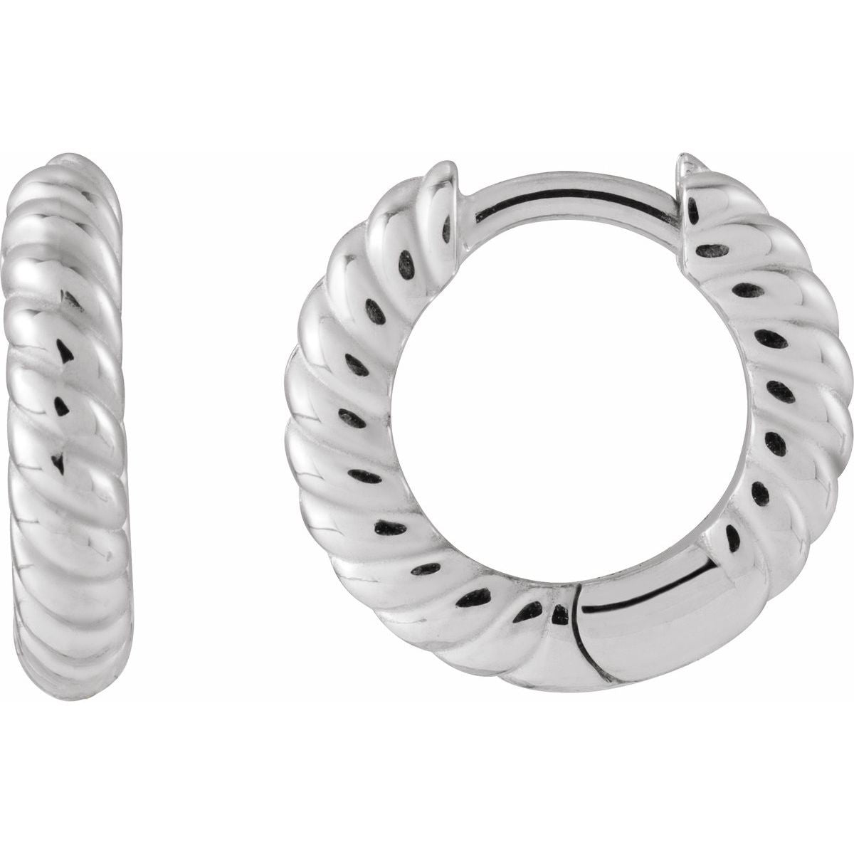 Rope Huggie Hoop Earrings (20 Mm)