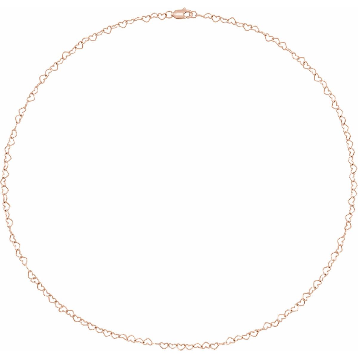 3.2 mm Heart Chain Bracelet (3.2 Mm / 7 In) - gallery - Series CH1207