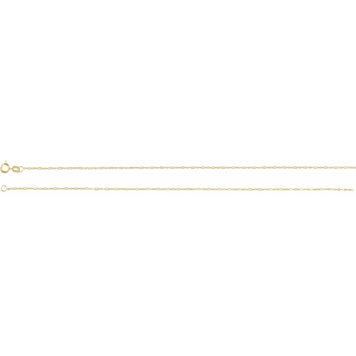 1.25 mm Figaro Chain Bracelet (1.25 Mm / 7 In) - gallery - Series CH1232