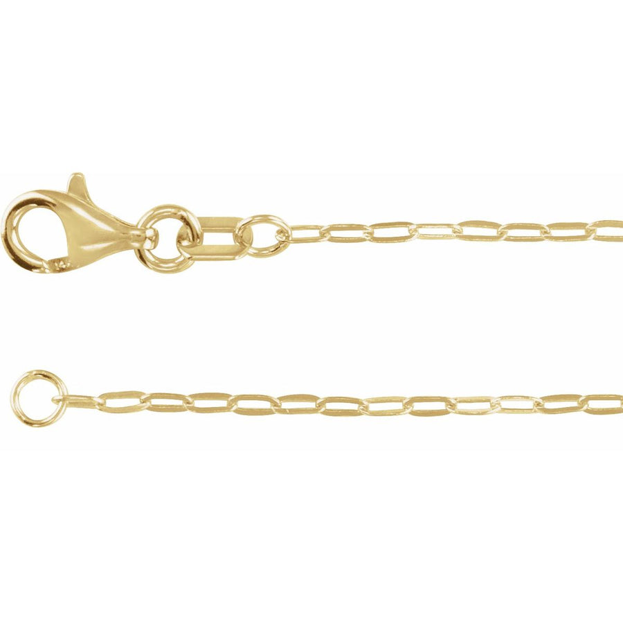 1.25 mm Paperclip-Style Chain Bracelet (1.25 Mm / 6 1/2-7 1/2 In) - 14K Yellow Gold - Series CH1235