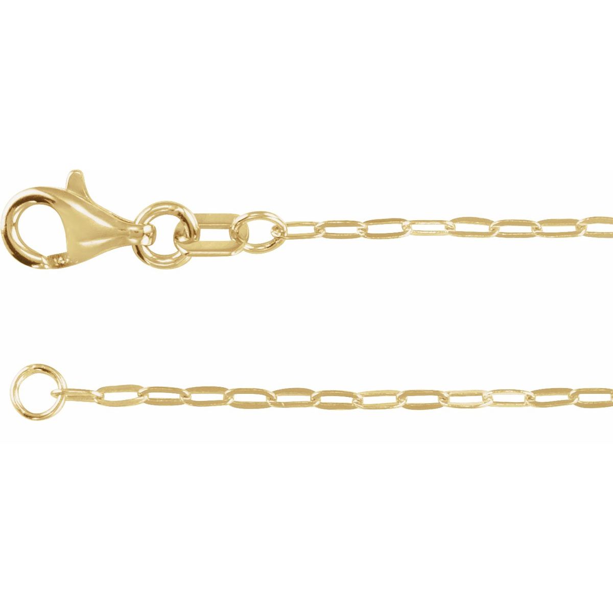 1.25 mm Paperclip-Style Chain Bracelet (1.25 Mm / 7 In) - 14K Yellow Gold - Series CH1235