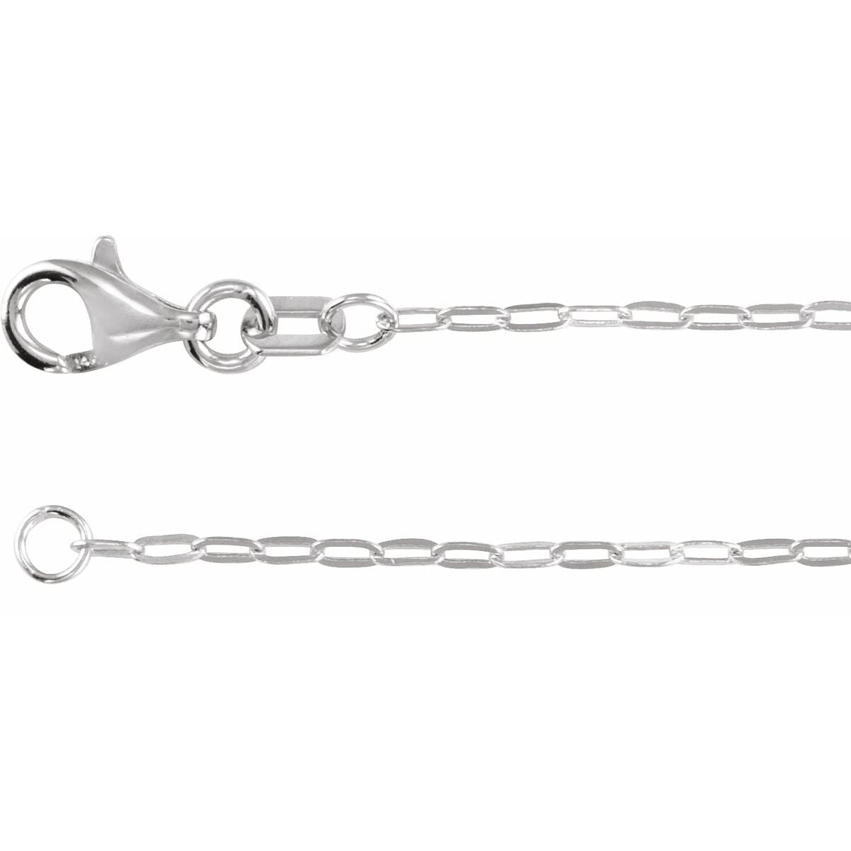 1.25 mm Paperclip-Style Chain Bracelet (1.25 Mm / 6 1/2-7 1/2 In) - Sterling Silver - Series CH1235