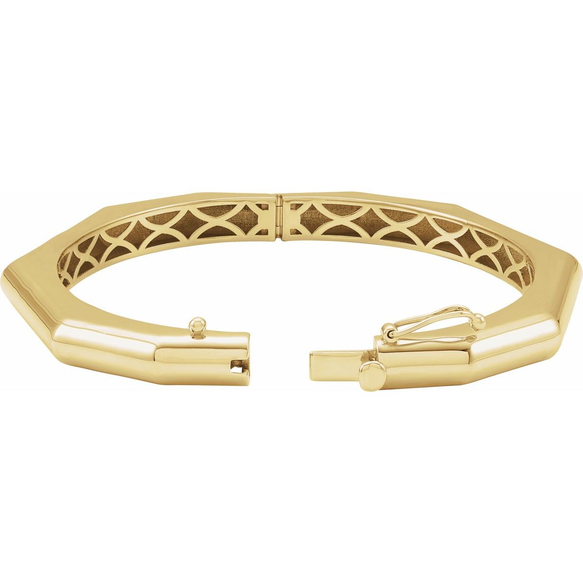 Geometric Hinged Bangle - gallery - Series BRC949