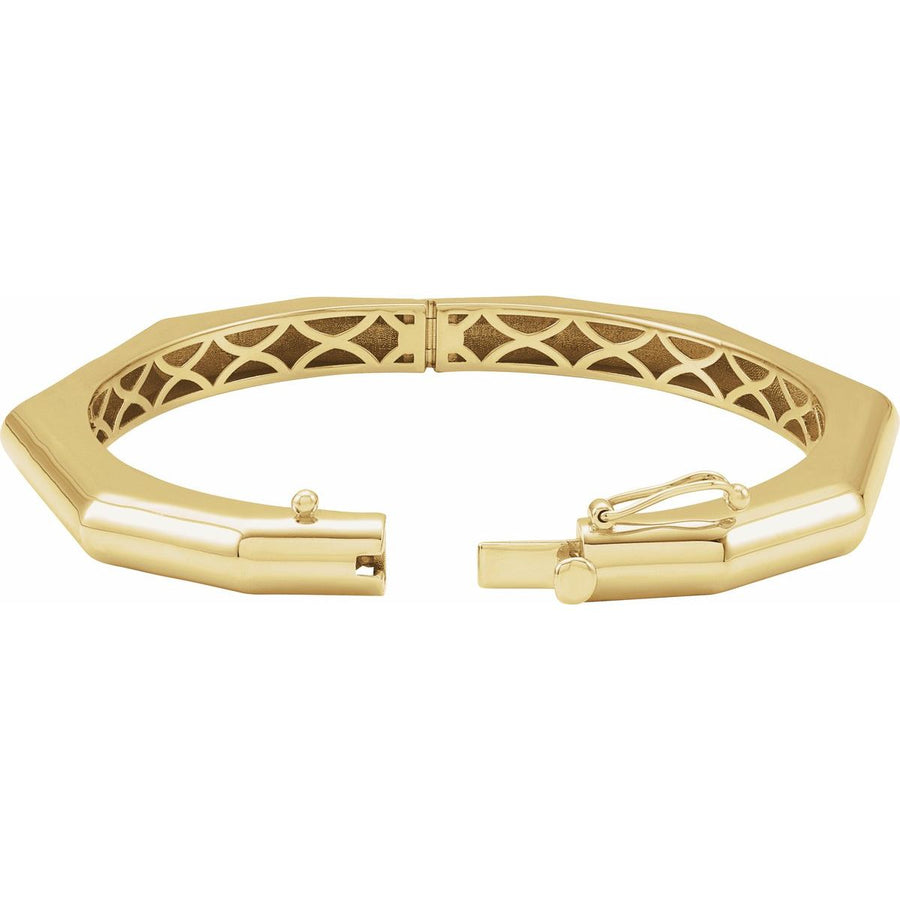 Geometric Hinged Bangle - gallery - Series BRC949