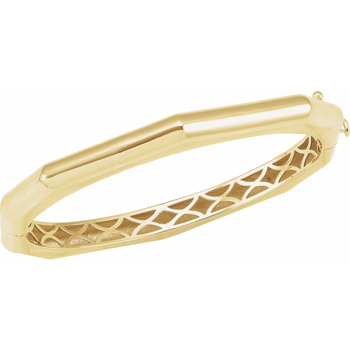 Geometric Hinged Bangle - gallery - Series BRC949