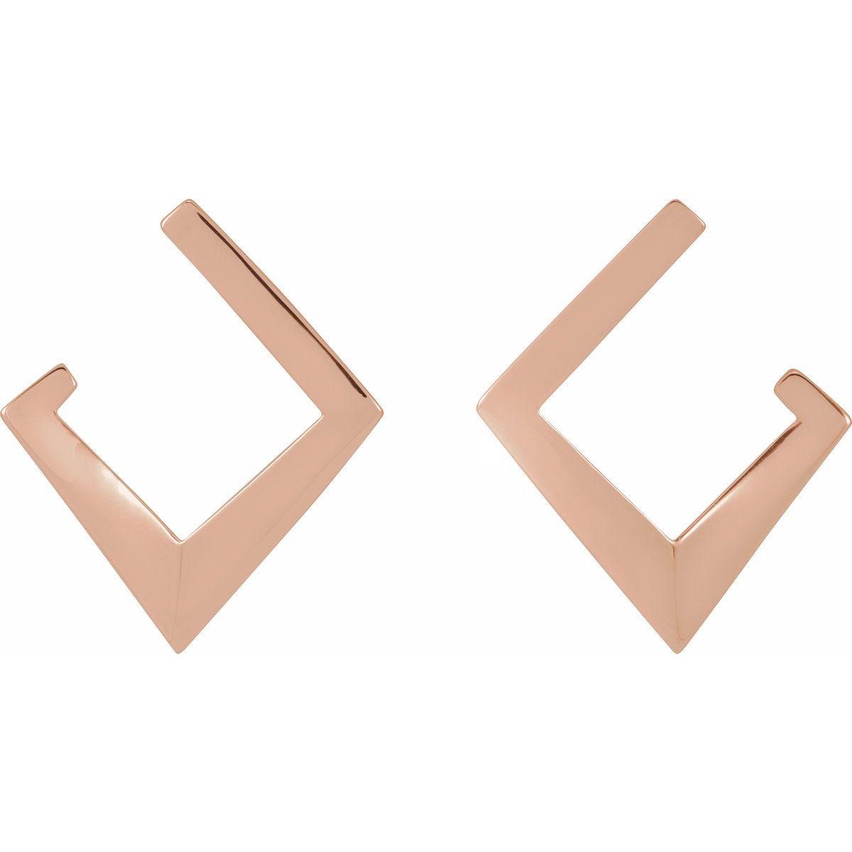 Geometric Front-Back Hoop Earring