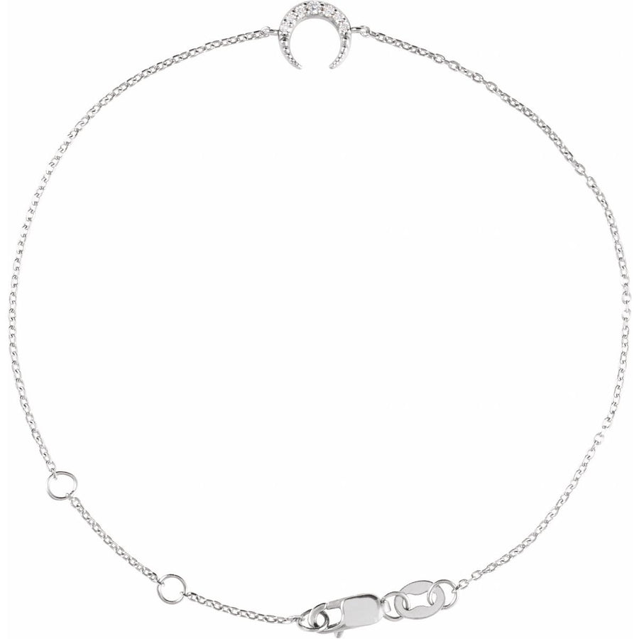Accented Crescent Moon Bracelet - Series BRC932