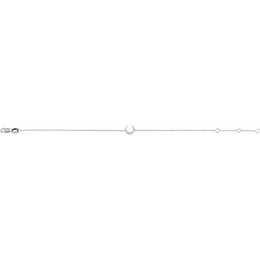 Accented Crescent Moon Bracelet - gallery - Series BRC932